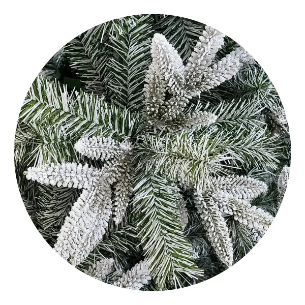 Arbol De Navidad Fabesa Pino Nevado Flock 1.50mts Base Metal Nevado