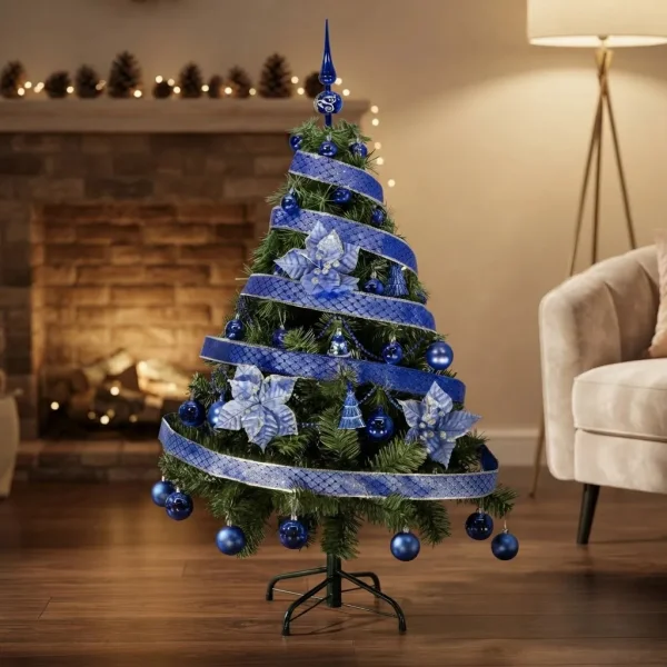  Arbol De Navidad Tronador Lujo 1,20mts Con Adornos Kit X30