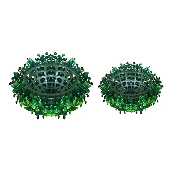 Media Esfera Decoracion Cesped Artificial Arbusto 22cm