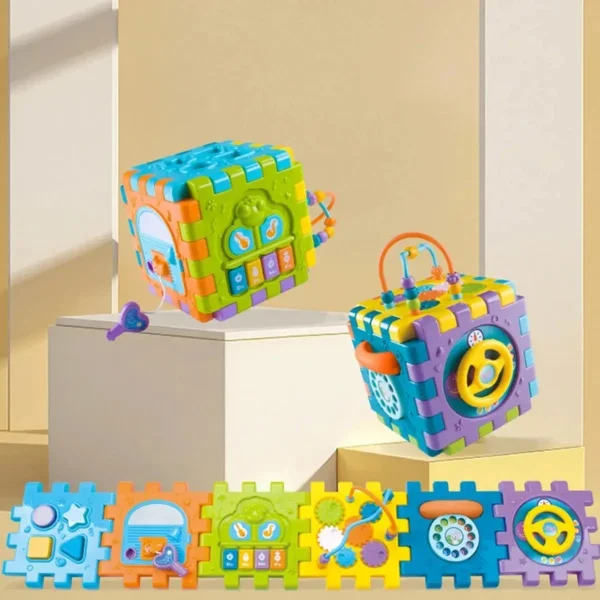 Juguete Montessori Educativo Cubo Didáctico Musical Bebe Multicolor