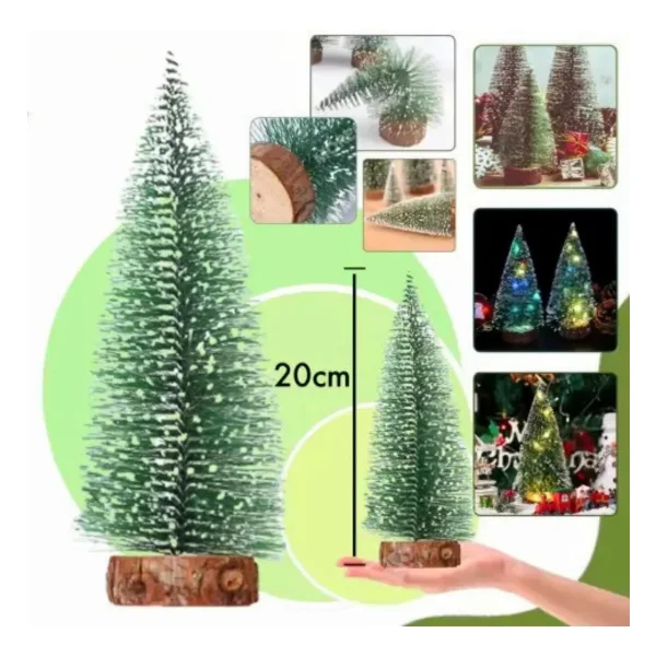 Arbolito De Navidad Con Luces Led Adorno Navidad Deco 20cm Verde