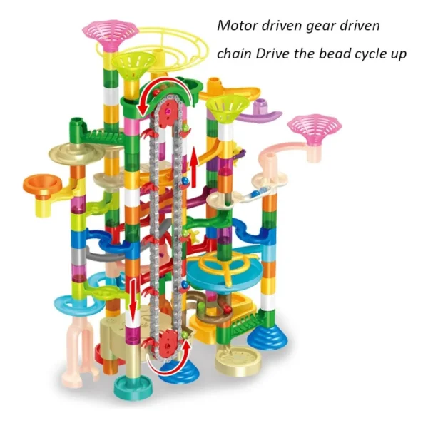 Laberinto De Bolitas Con Elevador 236 Pz Construcción Niños Multicolor