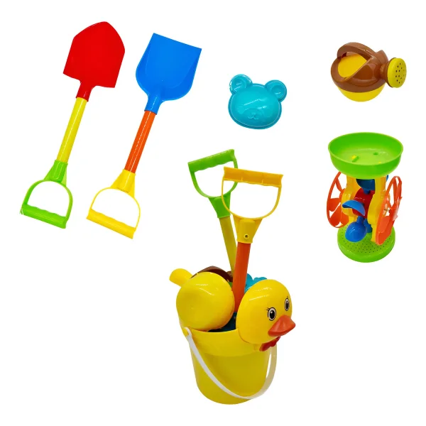 Set Balde De Playa Juguete Para Arena Palas Molino Molde