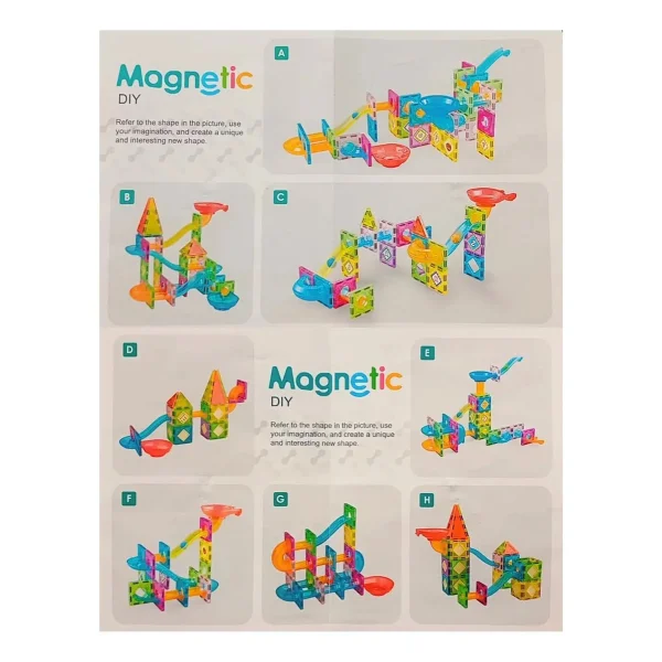 Bloques Magneticos 47 Piezas Laberinto De Bolitas Para Armar Multicolor