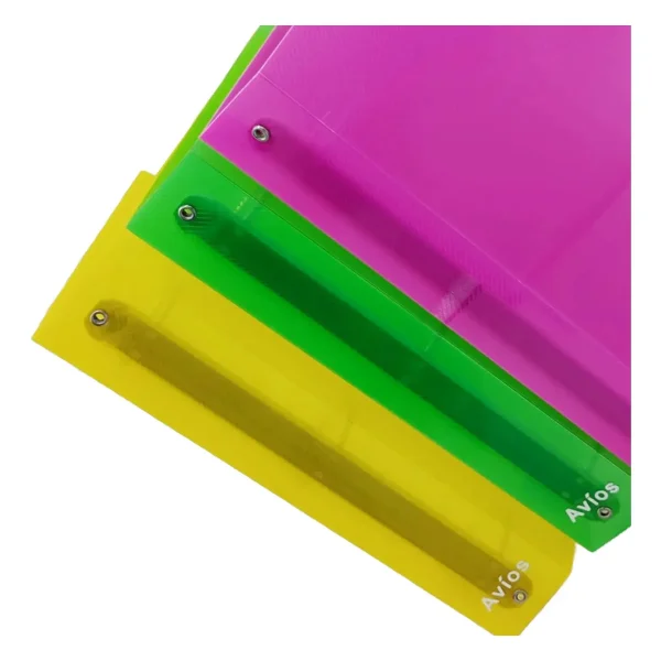 Carpeta Escolar Transparente Numero 3 Avios Colores N3