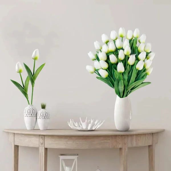 Tulipan Artificial Flores Artificiales Decoracion Ramo X5