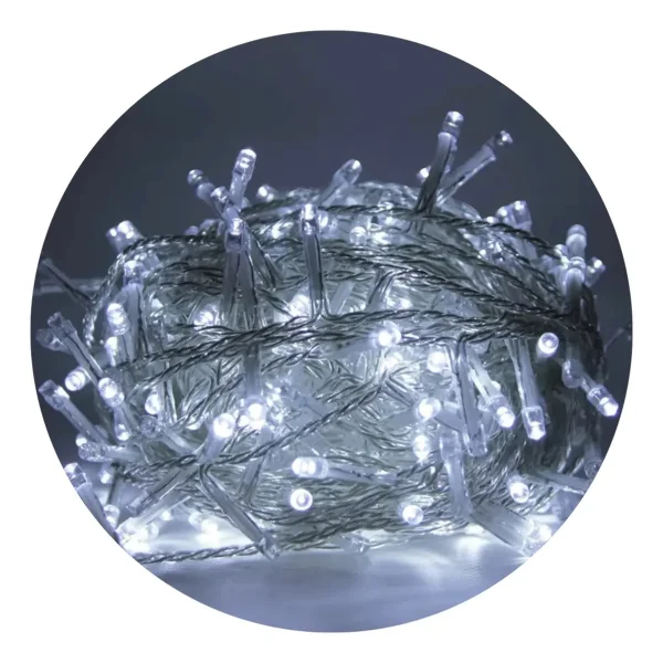 Tira De Luces De Navidad Led X100 220v 9mts Luz Arroz