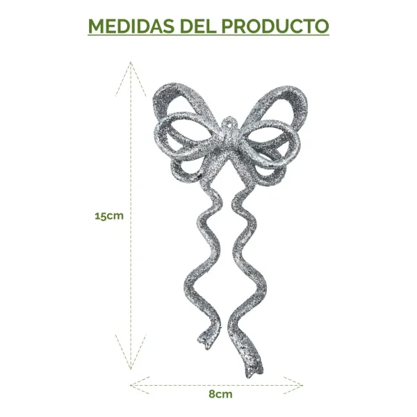 Adorno Navideño Colgante Moño X2 Decoración Navidad