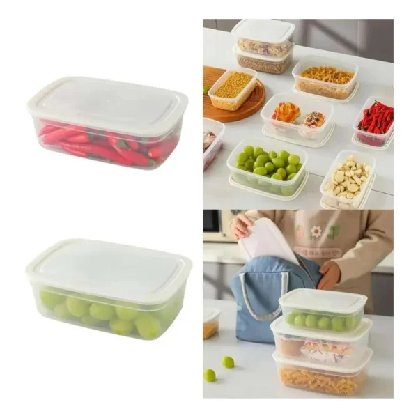 Set X3 Tapers Contenedores 450ml Plastico Con Tapa Transparente