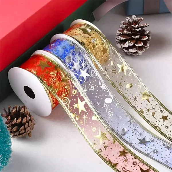 Cintas Navideñas Adornos Decoración Navidad 4cm 2,7mts X6u.