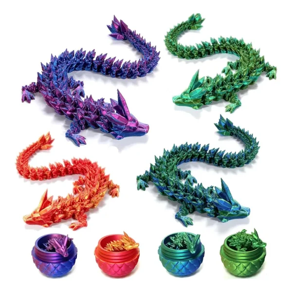 Dragón Articulado Impresión 3d Huevo Sorpresa Coleccionable