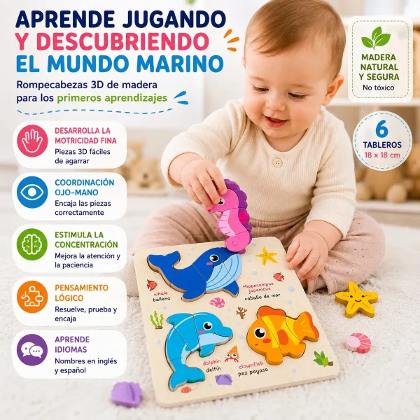 Bundle Montessori Kit X3 Juguetes Didacticos 1era Infancia Multicolor