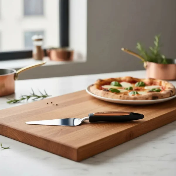 Espatula Para Torta Pizza Reposteria De Acero Inoxidable Negro