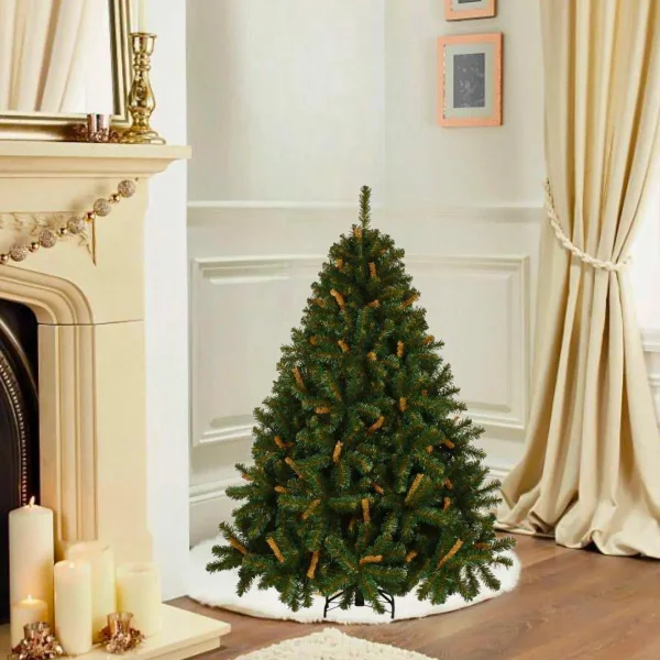 Arbol De Navidad Verde Alpino 1.5mts Base Metalica