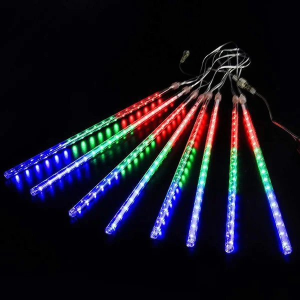 Luces Led Lluvia Meteoro 3mt X8 Tubos 220v Interconectable