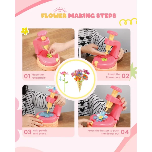 Kit Para Hacer Flores Tela Máquina Manualidades Juguete Diy
