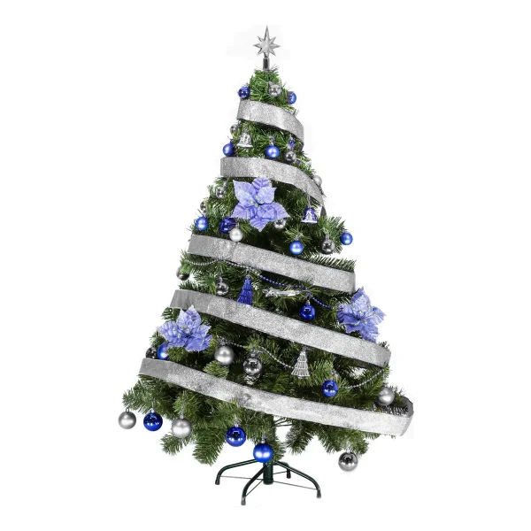Arbol De Navidad Tronador Lujo 1,50mts Con Adornos Kit X40