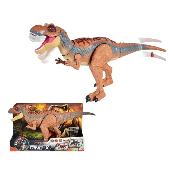 Dinosaurio Robot T-rex Articulado Eléctrico Con Luz Y Sonido T-rex Marrón