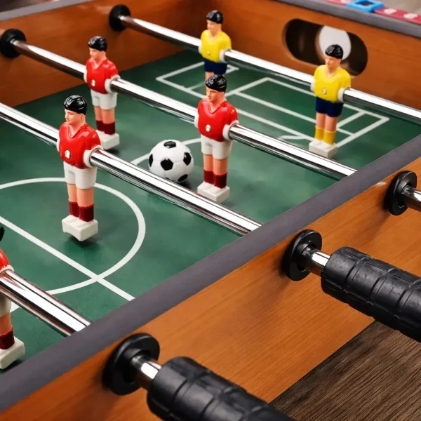 Juego De Mesa Mini Futbolito Metegol De Madera Marron