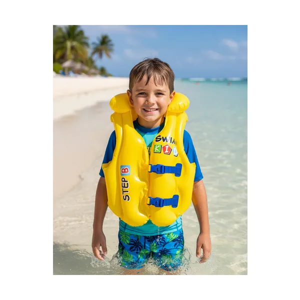 Chaleco Salvavidas Para Niños Flotador Inflable Ajustable