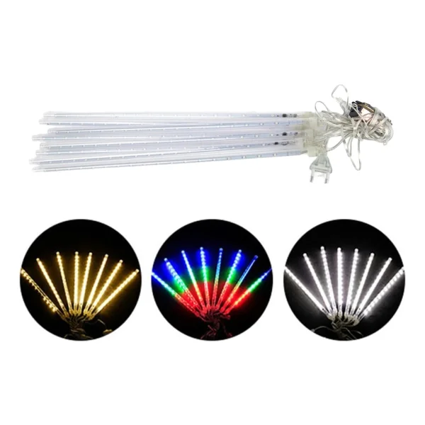 Luces Led Lluvia Meteoro 3mt X8 Tubos 220v Interconectable