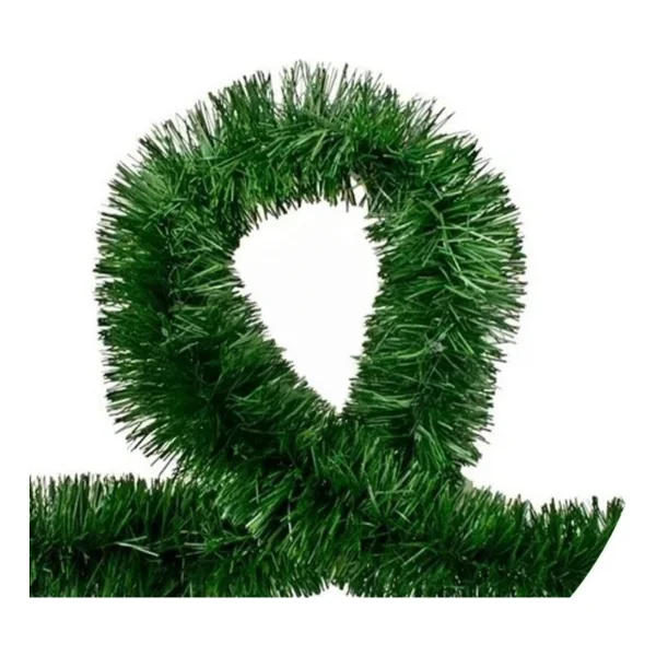 Guirnalda Boa Navidad Muerdago 9 Cm 2 Mts Deco Navideña X10u Verde Boa