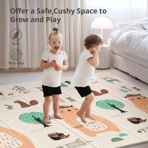 Alfombra Antigolpes Plegable Bebes Reversible 120x180cm