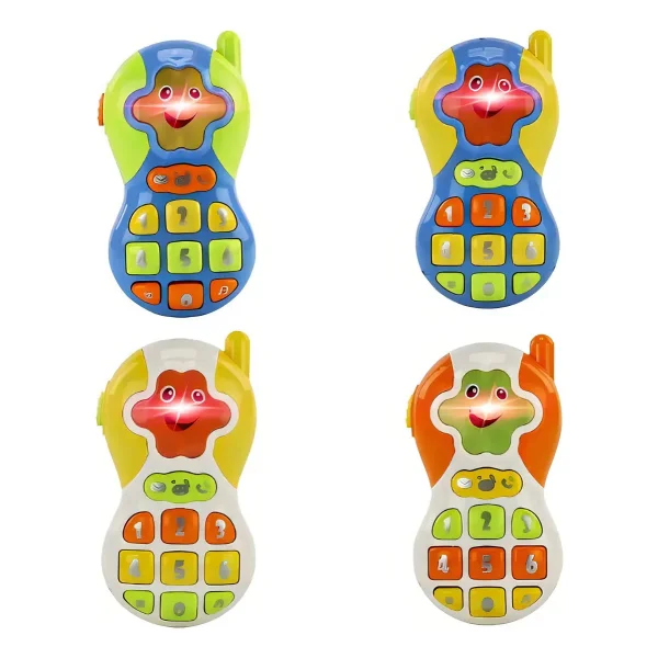 Telefono Juguete Celular Sonidos Luces Y Melodias Para Bebe Color Blanco