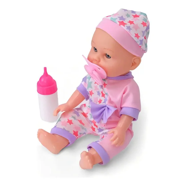 Muñeca Bebé Sonidos Incluye Chupete Y Mamadera 26 Cm
