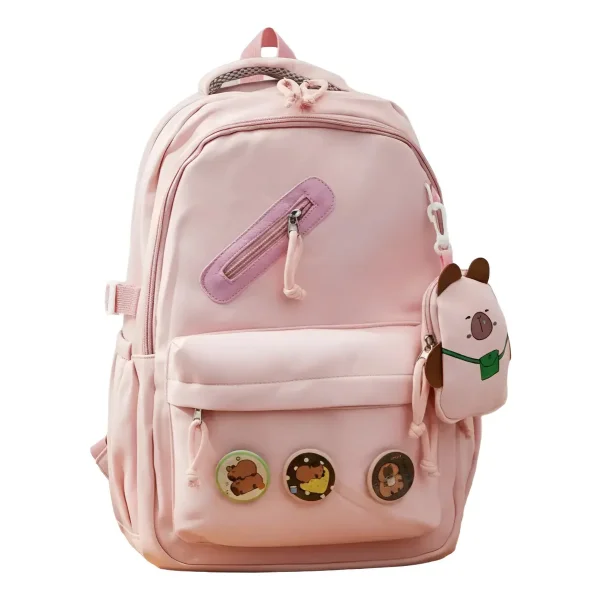 Mochila Infantil Escolar Urbana Capibara Con Monedero