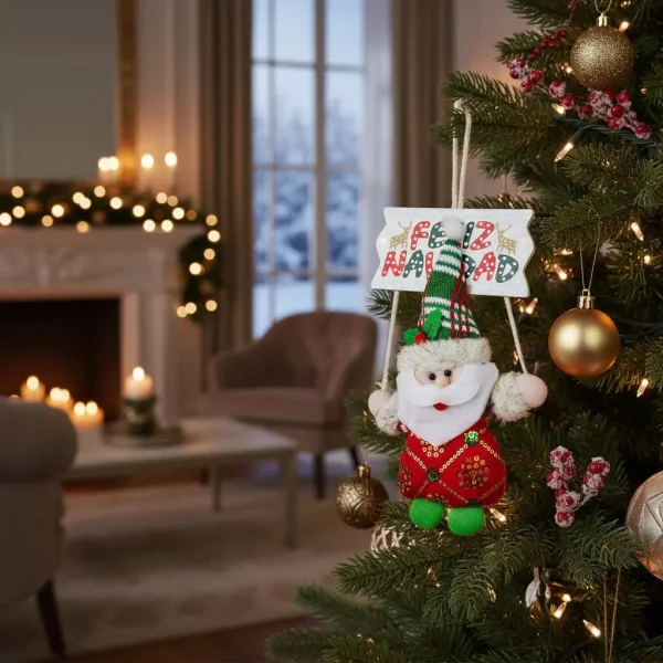 Adornos Navideños Colgante De Paño Deco Navidad Rojo Colgante De Paño