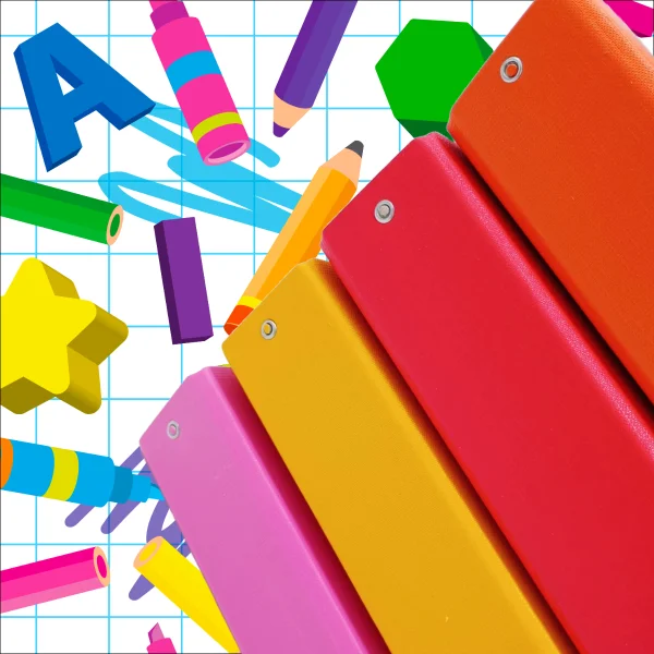 Carpeta Escolar Pvc Numero 3 Avios Color N3 Ganchos Pack X3