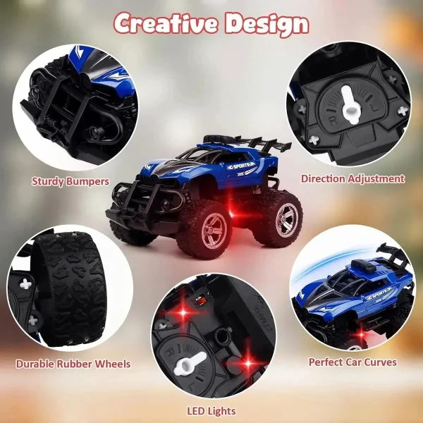 Auto A Radio Control Remoto Stunt Mini Acrobático Rc A Pilas Naranja