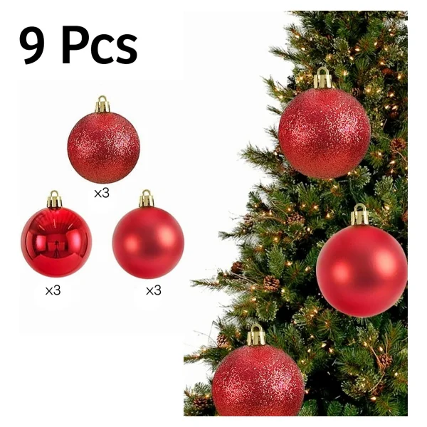 Adornos Navideños Premium Tubo Bolas De Navidad 6cm X90 Udes