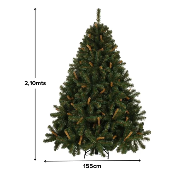 Arbol De Navidad Alpino Verde 2,10mts