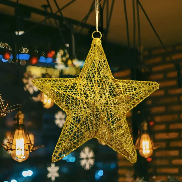 Adorno Navideño Estrella Colgante 30cm Decoración Navidad
