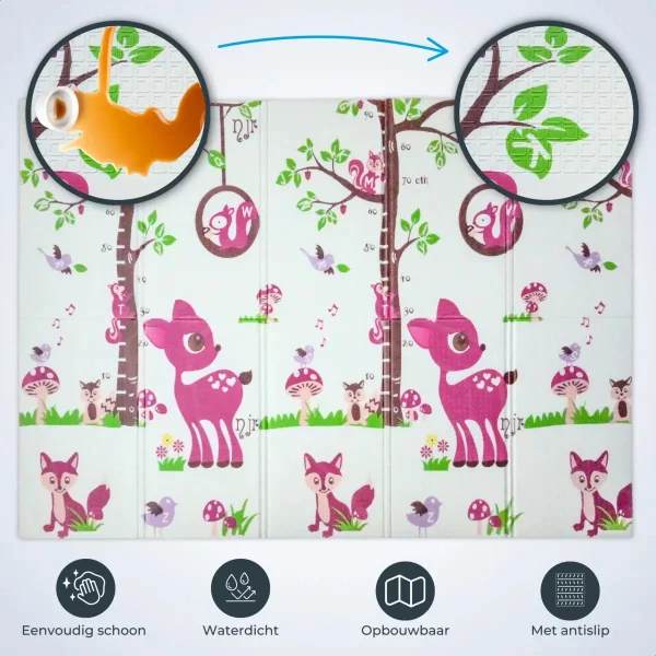 Alfombra Antigolpes Reversible Bebe Plegable 120x180cm