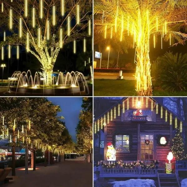 Luces Led Lluvia Meteoro 3mt X8 Tubos 220v Interconectable