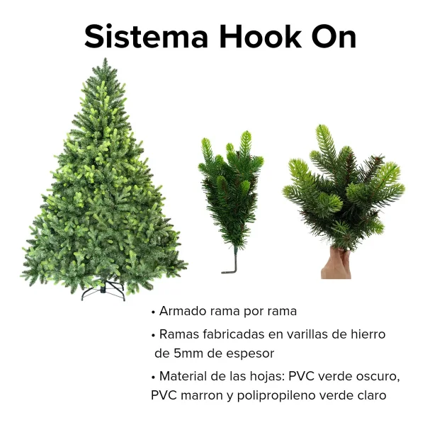 Arbol De Navidad Pino Natural Super Real 1.80mts Verde