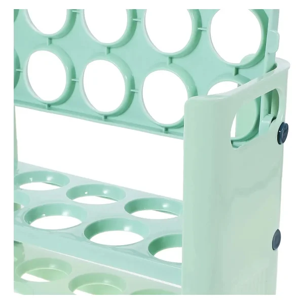 Huevera Organizador 3 Niveles Porta Huevos Heladera Mesada Verde Claro