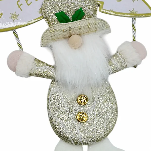 Adorno Papa Noel Colgante Decoracion Navideña Dorado Papa Noel Colgante