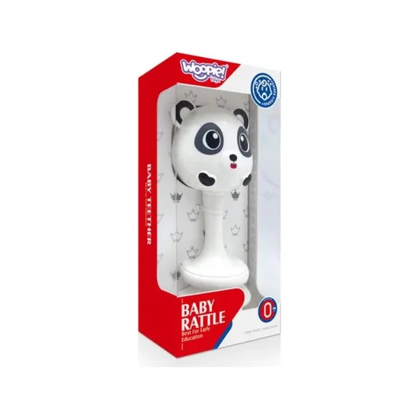 Sonajero Bebe Para Mesa Con Sopapa Base Ventosa Didactico Blanco Panda