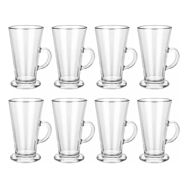 Set X6 Unidades Jarros Submarino Cafe Vaso Vidrio 280ml Transparente