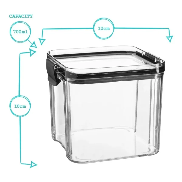 Taper Contenedor Hermético Organizador Alacena Freezer 700ml Transparente