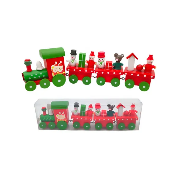 Tren De Madera Decoracion Navideña Adorno Navidad