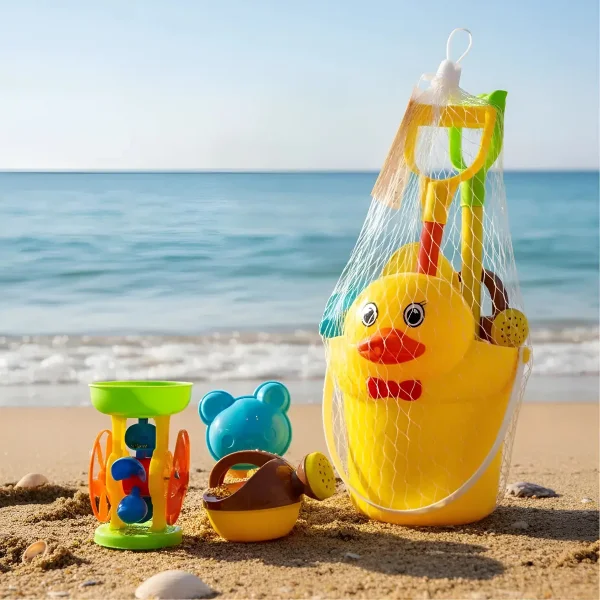 Set Balde De Playa Juguete Para Arena Palas Molino Molde