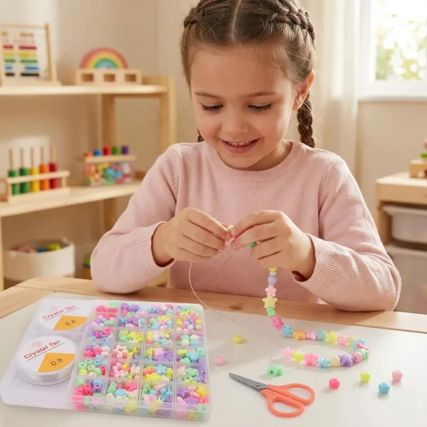 Kit Armado De Pulseras Bijouterie Con Tanzas Niñas Pastel