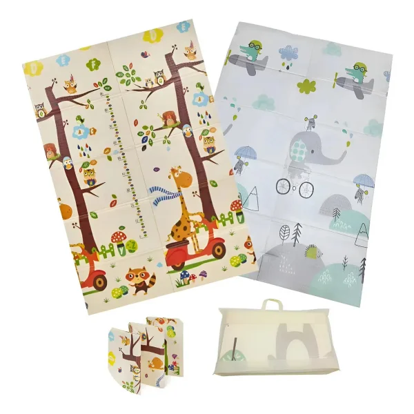 Alfombra Antigolpes Reversible Bebe Plegable 120x180cm
