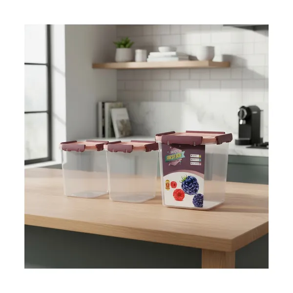 Set X3 Tupper Hermetico Organizador Plastico Frio/caliente
