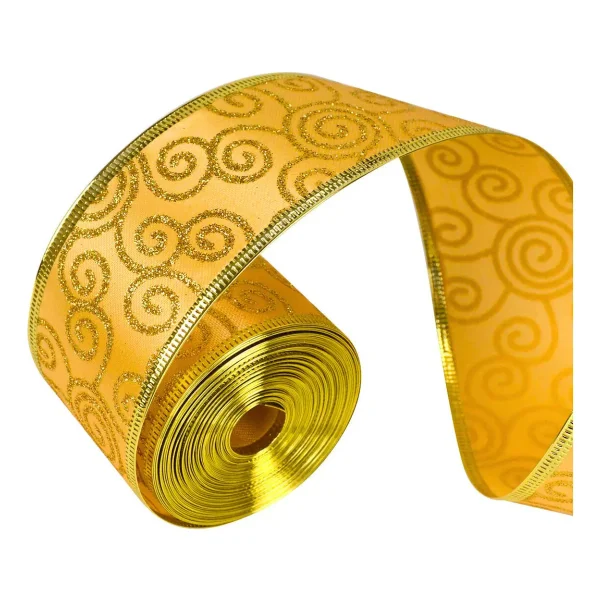 Cintas Navideñas Adornos Glitter 5cm 2,70mts Navidad